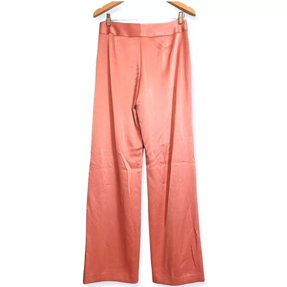NWT ALICE + OLIVIA JC Wide Leg Slit Pant in Rose  Sz. 4 - Picture 8 of 9